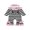 Black, variant on RUINIXCW Baby Girl Fall Outfit Long Sleeve Letters Stripes Jumpsuit and Bow Headband