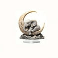 thumbnail image 2 of Hometravel Sleeping Elephant on Moon Desktop Decoration, Living Room Bedroom Home Decor Figurine, Cute Animal Statue for Shelves and Nightstands, 2 of 6