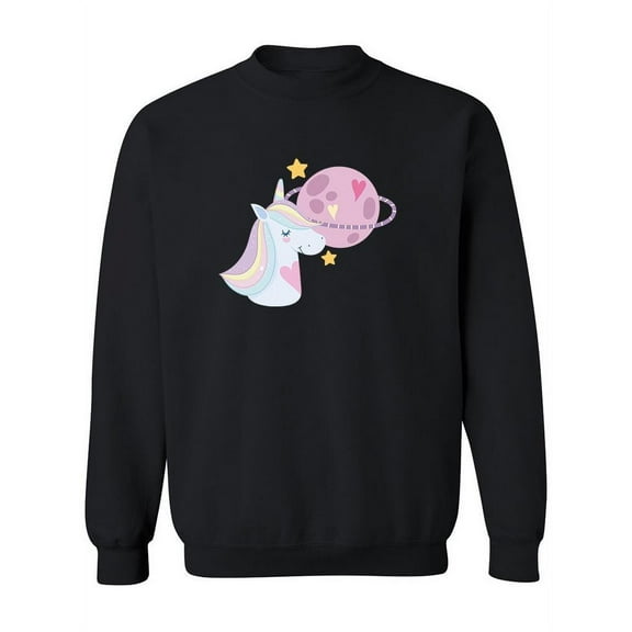 Unicorn In The Space Sweatshirt Women -Image by Shutterstock, Female Large