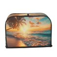 thumbnail image 2 of Yiaed Tropical Sunset Beach Scene Print Two Slice Bread Machine Cover, Universal Size Kitchen Appliance Cover for Bread Machine,Bread Machine Cover, 2 of 7
