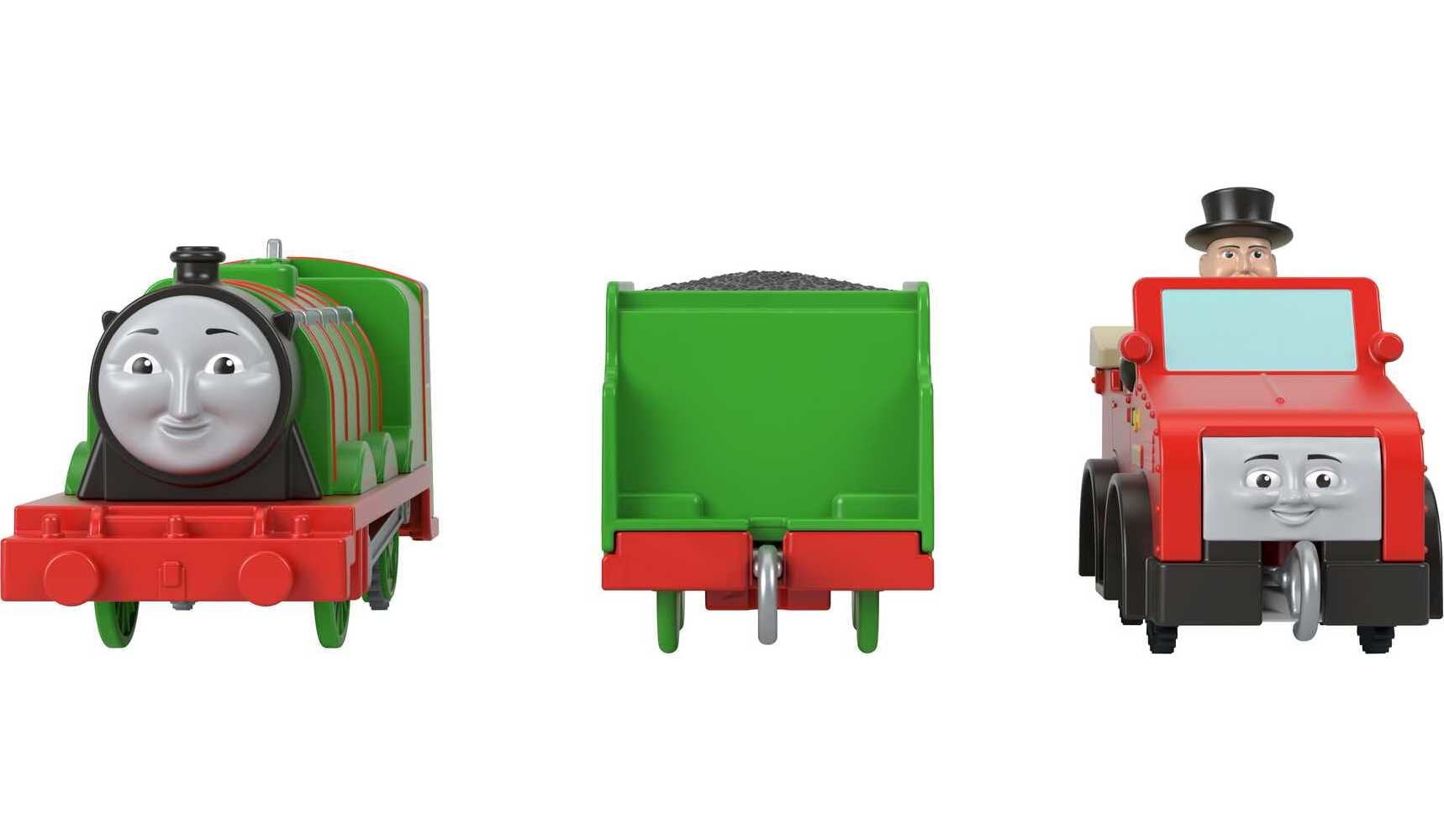 Henry Set &Tender Wooden Magnetic The Tank Engine Railway Train Cars Kids Toy / 