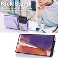 thumbnail image 4 of Phone Case for Samsung Galaxy Note 20 Ultra 5G Wallet Cover with Screen Protector Ring Stand Card Holder Crossbody Strap Cell Note20 Plus Notes 20Ultra Note20+ U + 20+ Twenty Not S20 Women Girl Purple, 4 of 13