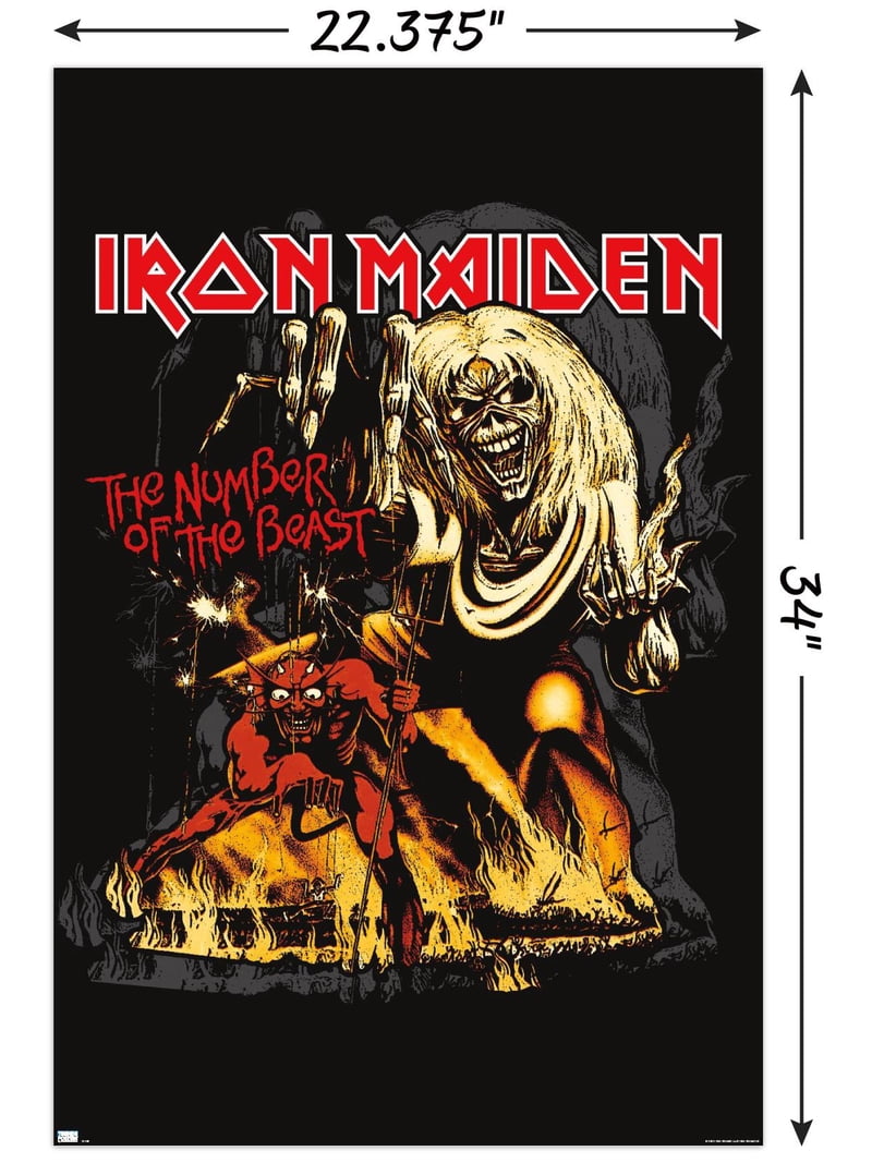 アイアン・メイデン The Number of the Beast E969 Iron Maiden - The Number Of The Beast Wall Poster, 22.375