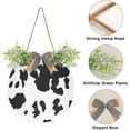 thumbnail image 2 of SKYSONIC Cow skin Welcome Sign for Front Door,All Seasons Welcome Wreath Porch Hanging Decoration for Farmhouse Wall Home Holiday Decoration - 11.8x11.10in, 2 of 7