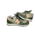 thumbnail image 2 of New Balance 574 Sneakers Olive Green Suede Casual Walking Shoes, 2 of 5