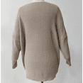 thumbnail image 3 of Women's Oversized Sweaters Batwing Sleeve Mock Neck Jumper Tops Chunky Knit Pullover Sweater, 3 of 5