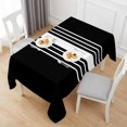 thumbnail image 6 of Black White Stripe Table Cloth Waterproof Tablecloths, Modern Rustic Vertical Striped Tablecloth Dining Table Cover for Kitchen Party Tabletop Outdoor, Rectangle Tablecloth 60x120 Inch, 6 of 9