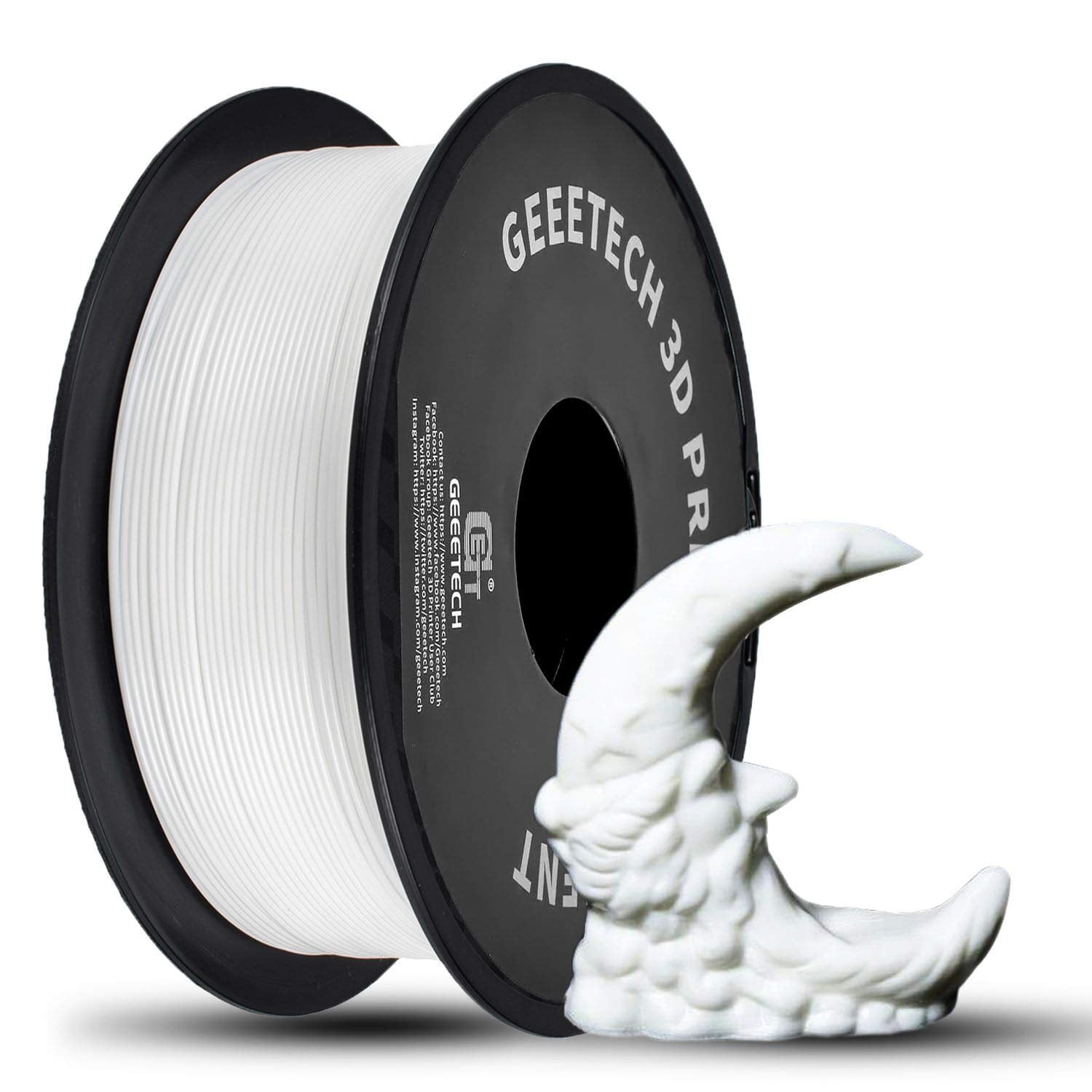 UK Seller Geeetech 2× PLA Filament 1.75mm Black and White Color Free Shipping 