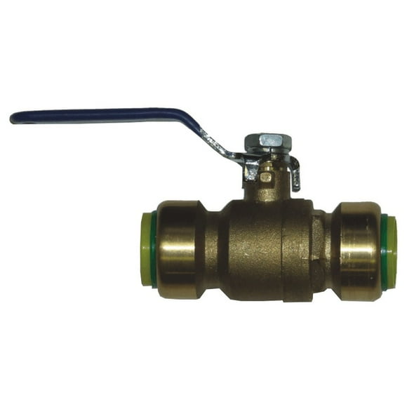 3/4" Push 'N' Connect Push Fit Brass Ball Valve