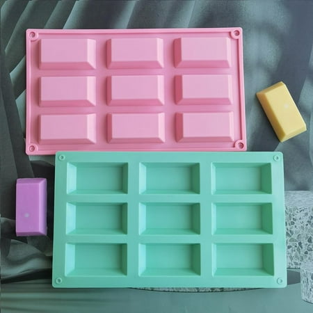 

LA TALUS Chocolate Mold 9 Cavities Easy Demoulding Reble Jelly Pudding Cake Baking Pan for Bakery Blue