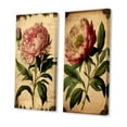 thumbnail image 3 of Designart "Vintage Pink and White Peony Nostalgic Beauty I" Floral Peony Wall Art Set Of 2 - Modern Pink Gallery Set For Office Decor, 3 of 6