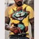 thumbnail image 5 of Camiseta de verano para hombre, informal, de calle, de manga corta, con estampado de dibujos animados en 3D, divertidas camisetas de animales, ropa de calle de moda para hombre, 5 of 5