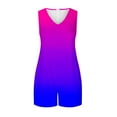 thumbnail image 4 of aidice Summer Jumpsuits for Women Casual V Neck Sleeveless Comfy Multi Color Hidden Zipper Shorts Rompers, 4 of 4