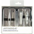 thumbnail image 1 of Kit de manicura de viaje JAPONESQUE, juego de 6 herramientas esenciales de acero inoxidable para uñas y cutículas con estuche, 1 of 1