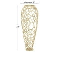 thumbnail image 3 of DecMode 23" Coral Cutout Coral Gold Aluminum Metal Vase, 3 of 8