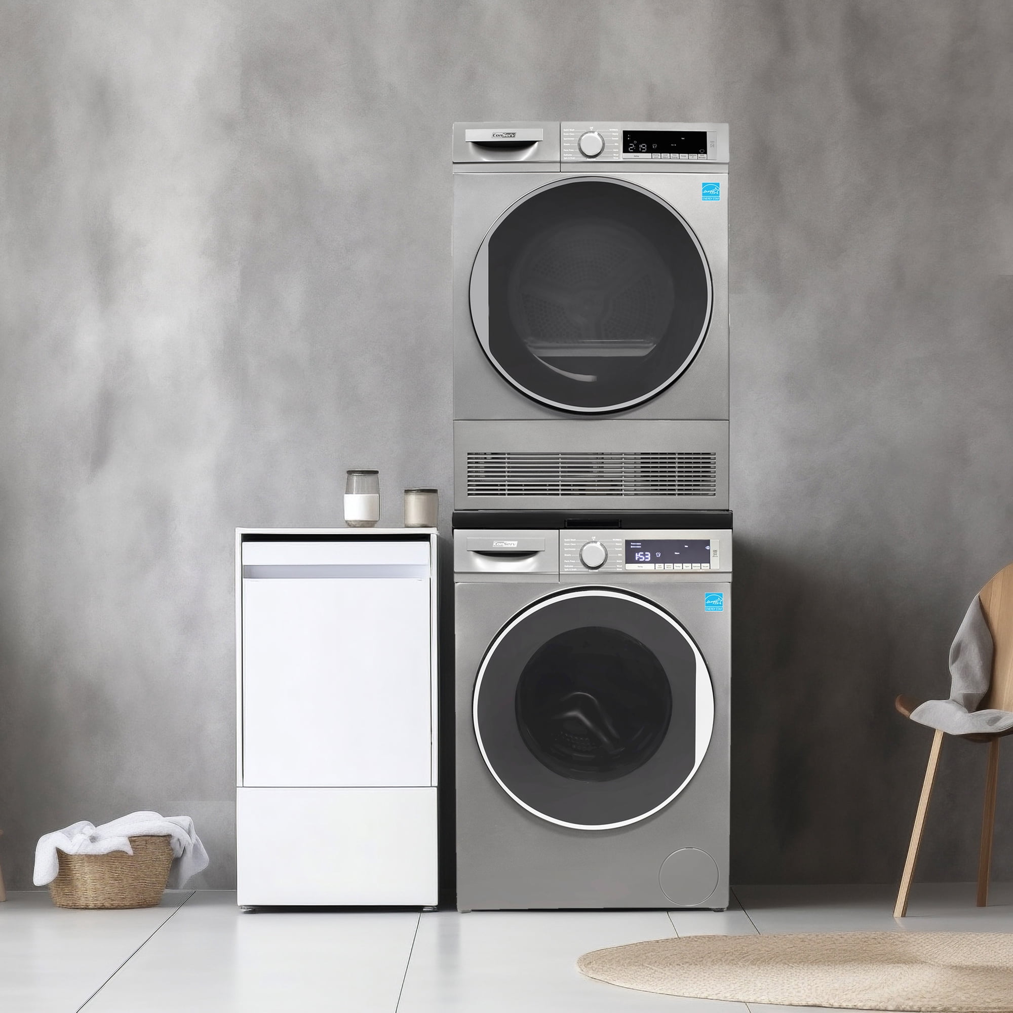 Conserv LUXE ENERGY STAR STACKABLE Washer 2.2 cf 110 V+ Condensing Dryer 4 Cf 220V