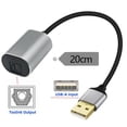 thumbnail image 3 of CY Type-A to SPDIF Toslink Optical Audio Jack Opt USB2.0 Male to Digital Optical Fiber Optic Sound Interface Female Adapter Wire for Laptop Desktop, 3 of 9