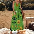 thumbnail image 2 of Halloween Ghosts Horror Pumpkin Sleeveless Dress for Women Clothing Female Women's Summer Skirt, 2 of 7