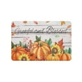 thumbnail image 1 of Hearth & Gear Soft Flannel Pumpkin Area Rug With Maple Leaves And Sunflower Design Mat For Living Room And Bedroom Rugs Living Room Knotted Blankets Cute Area Rug Big Throw Blanket for Couch Band Aid, 1 of 4