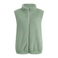thumbnail image 5 of Odeerbi Womens Soft Fleece Vest Sleeveless Winter Coat Fall Warm Zip Up Jackets Outerwear With Pockets Green, 5 of 5