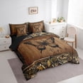 thumbnail image 3 of Homewish Cute Butterfly 7pcs Bedding Comforter Set,Rustic Farmhouse Cabin Queen Bedding Sets,Countryside Autumn Leaves Queen Sheet Sets For Teens,Super Cozy Room Decor Reversible, 3 of 8