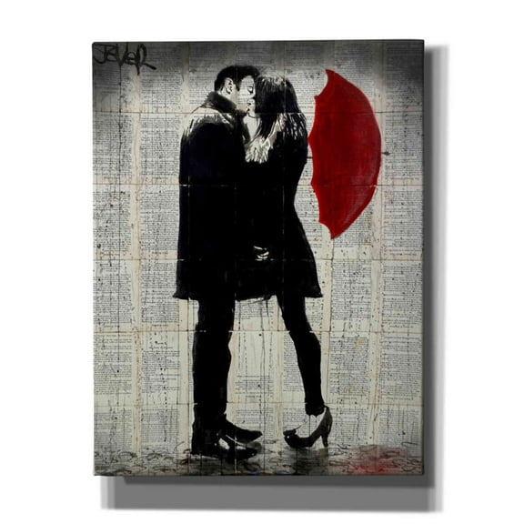 Epic Graffiti 'Winters Kiss' by Loui Jover, Canvas Wall Art, 26"x34'