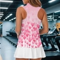 thumbnail image 6 of Uorisanigo Pink Heart Womens Hiking Running Workout Tops for Tennis Hiking & Outdoor Sports Comfortable Womens Golf Shirt Sleeveless Zip Up Shirts Daily Wear, 6 of 7