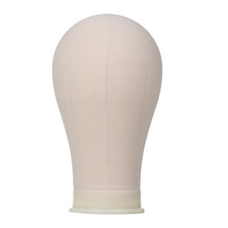 Freelung Cork Canvas Wig Head Stand 22 inch Mannequin Head with Table Stand for Making Wigs, Beige