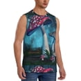 thumbnail image 2 of Kdxio Fantasy Mushrooms for Men's Muscle T-shirt,Sleeveless for Workout Running Athletic Gym Lounge Casual, 2 of 7
