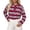 Wine, variant on Trendfront Womens Striped Polo Shirts Collared Neck Long Sleeve Colorblock Stripe Print Casual Loose Fit Pullover Tops