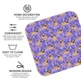 thumbnail image 4 of Disketp Pugs And Flowers Funny Coasters,4 Pcs Leather Coasters With Holder, Perfect Housewarming Hostess Gifts,Protect Furniture From Water Marks Scratch And Damage, 4 of 9