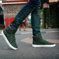thumbnail image 4 of Juosiy Mens Canvas Ankle Boots Fashion Vintage High Top Non Slip Sneakers Comfortable Work Shoes, 4 of 4