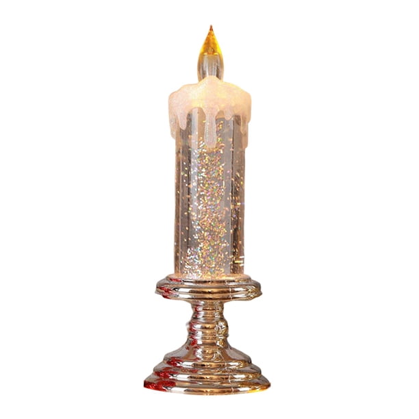 Vela eléctrica perfecl Adorno Decoración sin llama 22 cm Plata