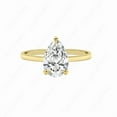 thumbnail image 3 of Cora Jewellery 3CT Pear Moissanite Bridge Diamond Hidden Halo Solitaire Engagement Ring For Women, 10K Yellow Gold, 3 of 5