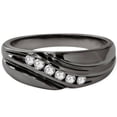 thumbnail image 1 of 1/4ct Diamond Mens Wedding Ring 14K Black Gold, 1 of 1