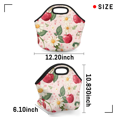 thumbnail image 3 of Herdesigns Cherry Neoprene Lunch Bag, Cherry Flower Insulated Lunch Box for Women Men Washable Lunch Tote Soft Lunch Container With Zipper for Work Picnic Travel, 3 of 7
