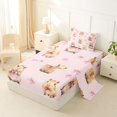 thumbnail image 2 of Erosebridal Kids Cute Capybara Twin Sheet Sets 3pcs,Boys Girls Cartoon Bow Animal Bedding,Ultra Soft Home Decor, 2 of 5