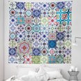 thumbnail image 1 of Boho Tapestry, Colorful Traditional Elements Floral Motifs on Checkered Squares Background, Fabric Wall Hanging Decor for Bedroom Living Room Dorm, 5 Sizes, Multicolor, by Ambesonne, 1 of 1