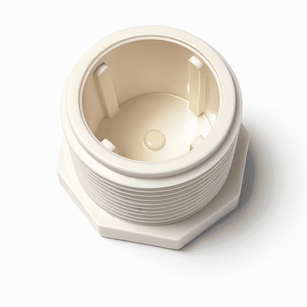 2 pcs White 3/4 Inch MNPT Male Pipe Thread End Caps – SCH 40 PVC Threaded Pipe Plugs for Plumbing, Sewer & Water Line