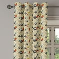 thumbnail image 2 of Ambesonne Cartoon Grommet Curtain, Hungry Owls Eating, 50" x 108", Black Multicolor, 2 of 6