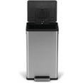 SimpliMagic Trash Can with Foot Pedal SoftClose Stainless Steel
