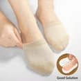 thumbnail image 2 of Toe Topper Socks No Show Liner Half Socks for Women Seamless Grip Non Slip Socks Hidden Toe Covers Socks for Mule 4/8 Pairs, 2 of 11