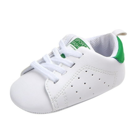 

Yinguo Baby Toddler Solid Star Letter Print Anti-slip Soft Sole Casual Shoes Green 13