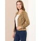 thumbnail image 4 of Chaqueta de Gamuza Sintética Allegra K Caqui L, 4 of 6