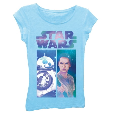 Girls' Star Wars Galactic Rey and BB-8 Panels Graphic (Best Star Wars Merchandise)