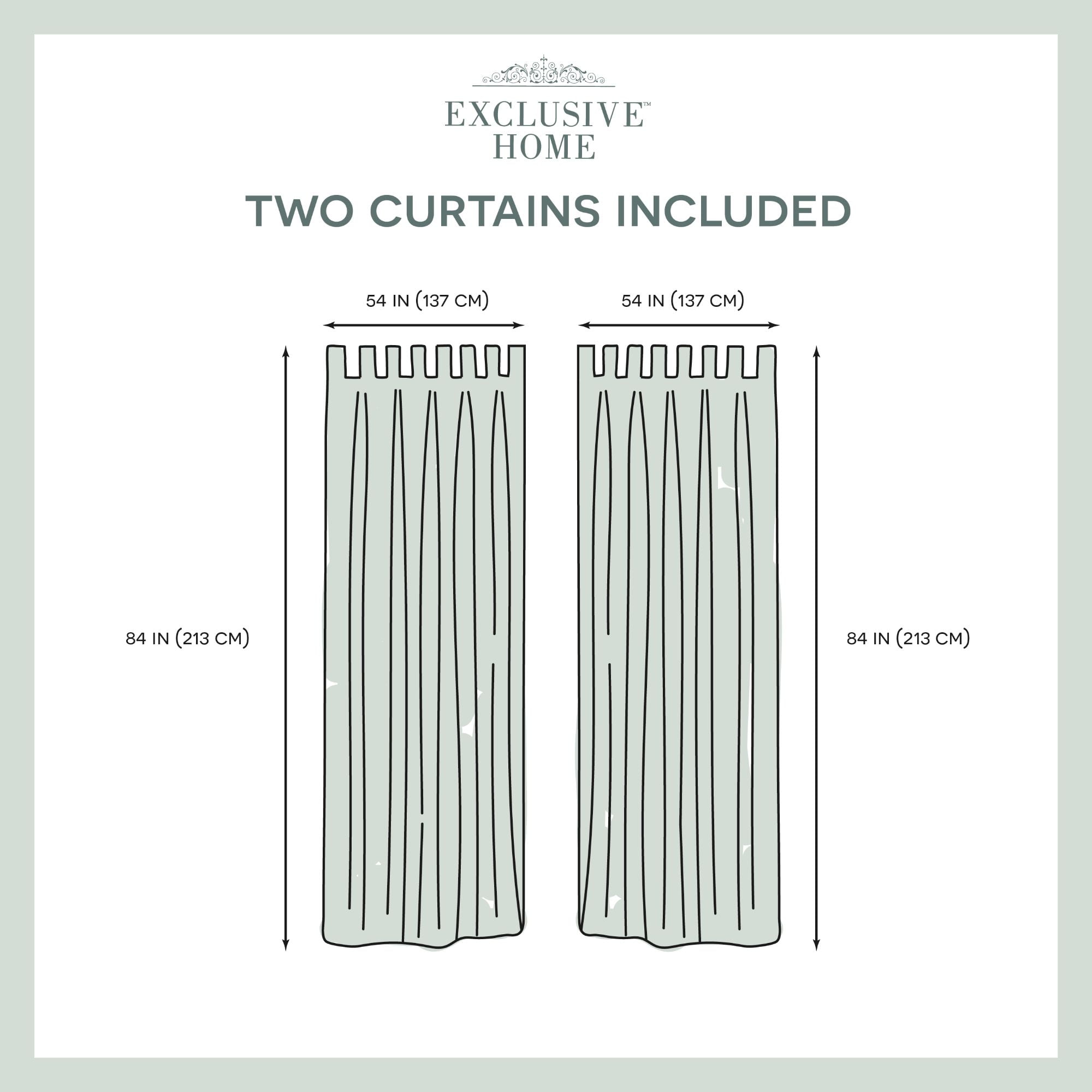 Exclusive Home Curtains Biscayne Indoor/Outdoor Two Tone Textured Tab Top Curtain Panels, 54"x84", Sand, Set of 2