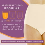 Wearever Women's Incontinence Underwear Reusable Bladder Control Panties for Feminine Care, Single Pair