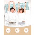 thumbnail image 4 of Teal Striped Coastal Pillow Cases Body Size, Smooth Satin Pillowcase for Hair and Skin, Nautical Beach Starfish Shell Decorative Cooling Bed Pillow Covers with Zipper, 20x54 Inches, 4 of 5