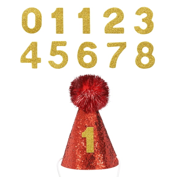 Uxcell Dog Birthday Hat, Pet Party Cone Hat Cute, Red 3.2x4.7"