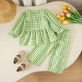 thumbnail image 4 of CAUYDY 2T 3T 4T 5T Child Girls Clothing Baby Sleepers Fall Winter Long Sleeve T-Shirt and Pants 2Pcs Set Toddler Pajamas Little Kid Outfits for Girl Sizes 2-3 Years,Green, 4 of 8